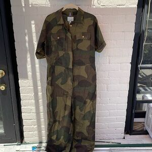 NWT W'menswear camo linen jumpsuit